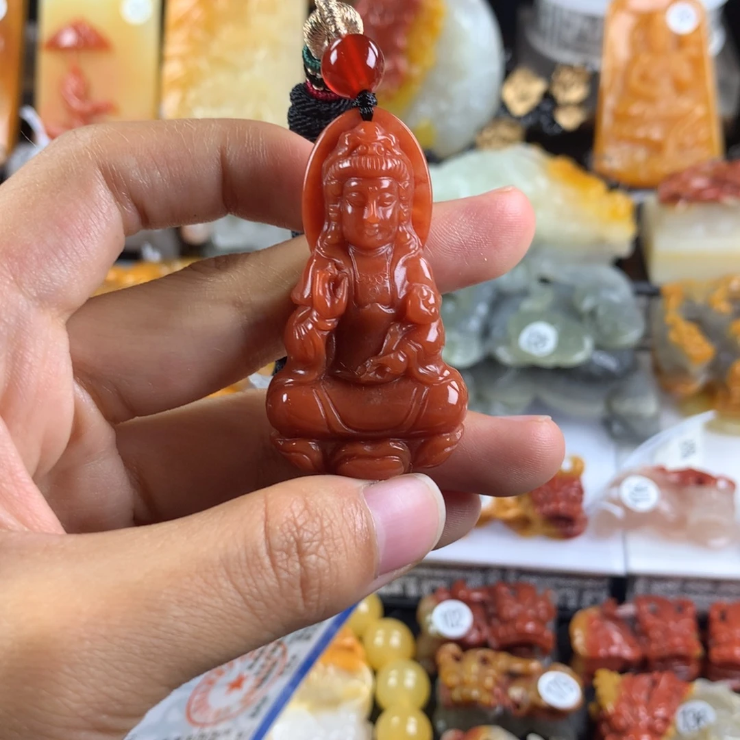 石英质玉（黄龙玉）未镶嵌挂件