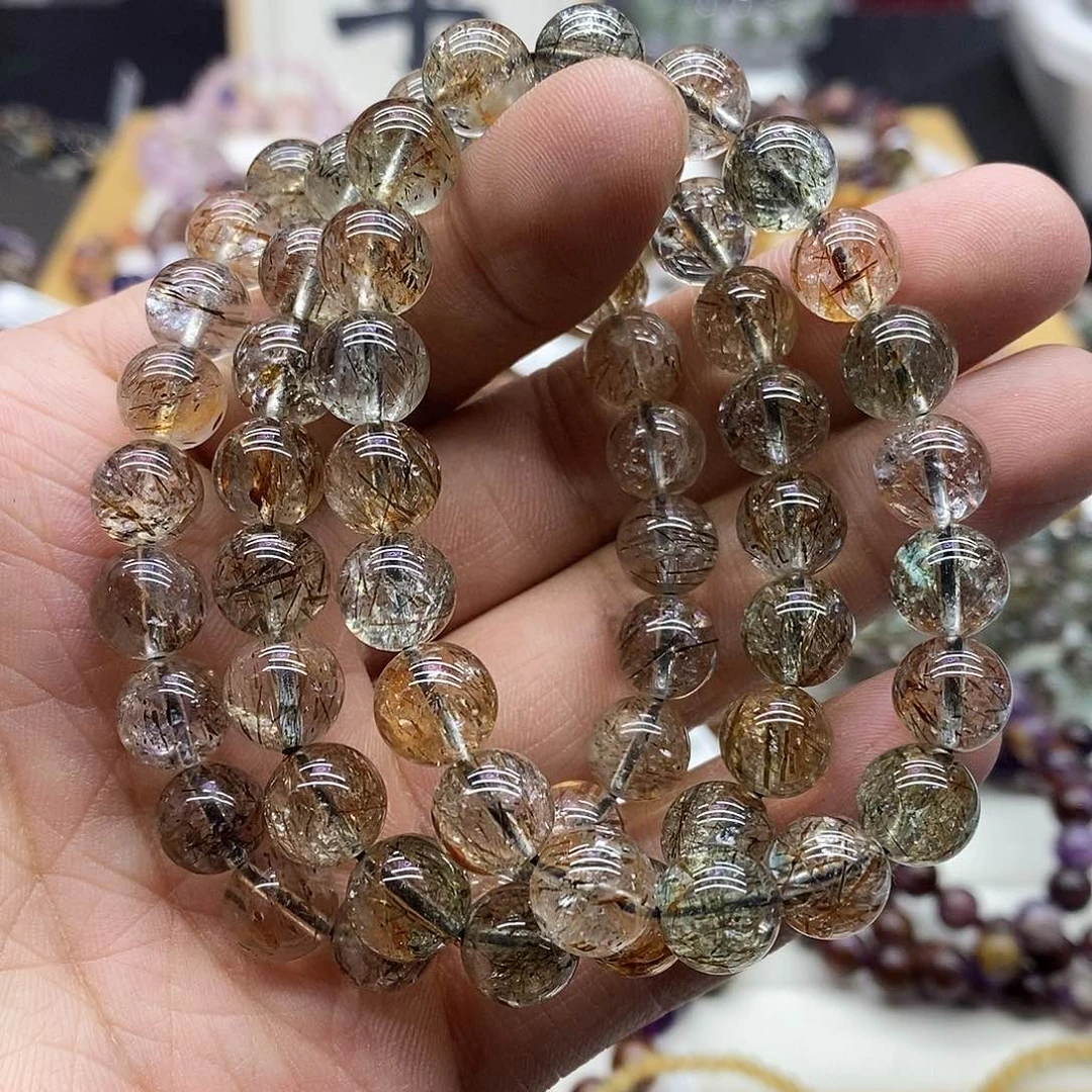 水晶手链未镶嵌多样性发货发一条