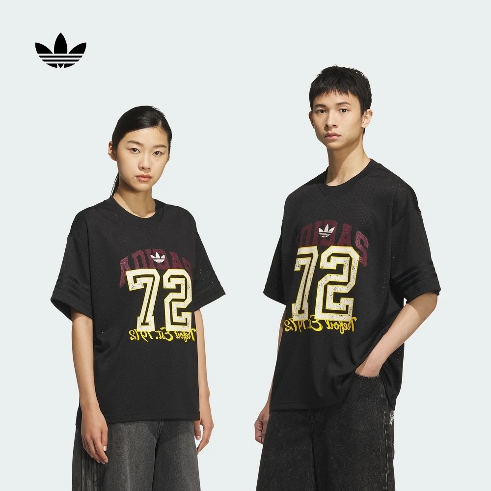 adidas Originals阿迪三叶草夏季男子针织无领短袖T恤KF0720