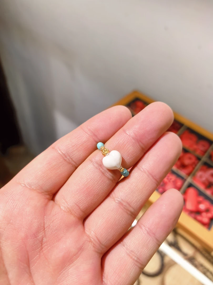 绿松石搭配猛犸戒指款