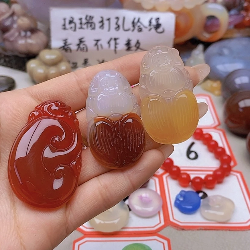 【闪购商品】未镶嵌玛瑙/玉髓珠宝半成品惬**生