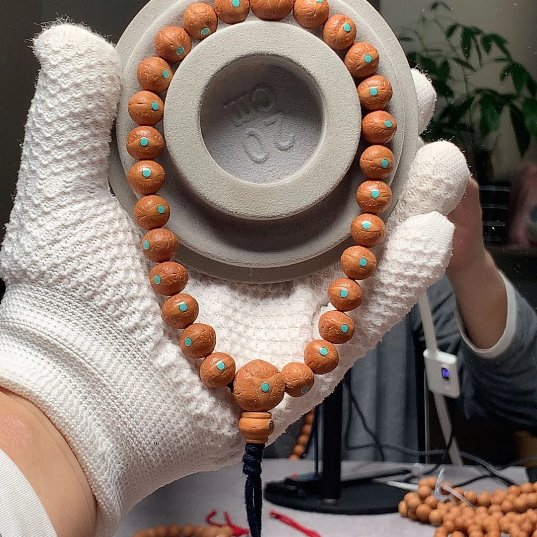 凤眼菩提手串25年尼泊尔小12松钉款手持