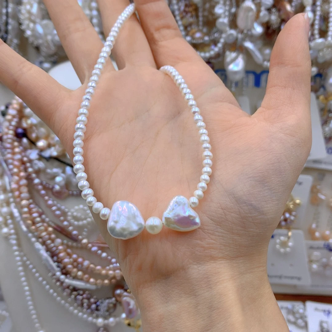 淡水珍珠耳饰银S925镶嵌～****～