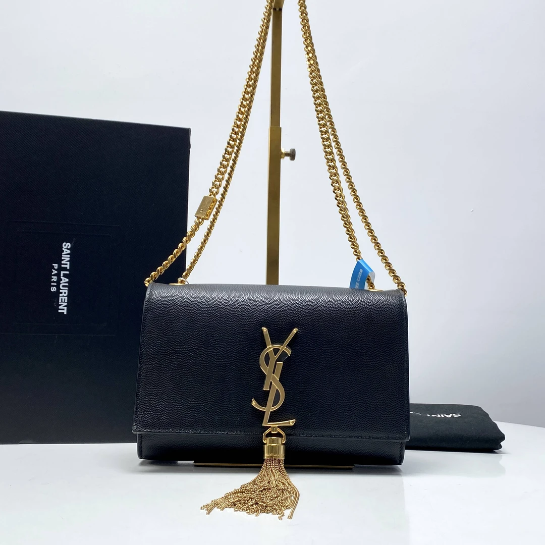 95新 YSL/圣罗兰 唐唐专属  圣罗兰流苏枝皮斜挎包  LM2929