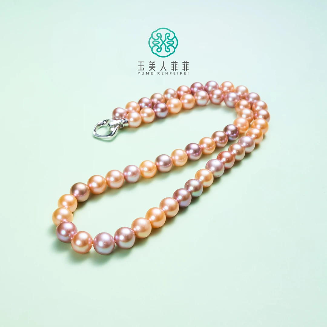 石惑珠宝！~珍珠糖果色约8mm项链