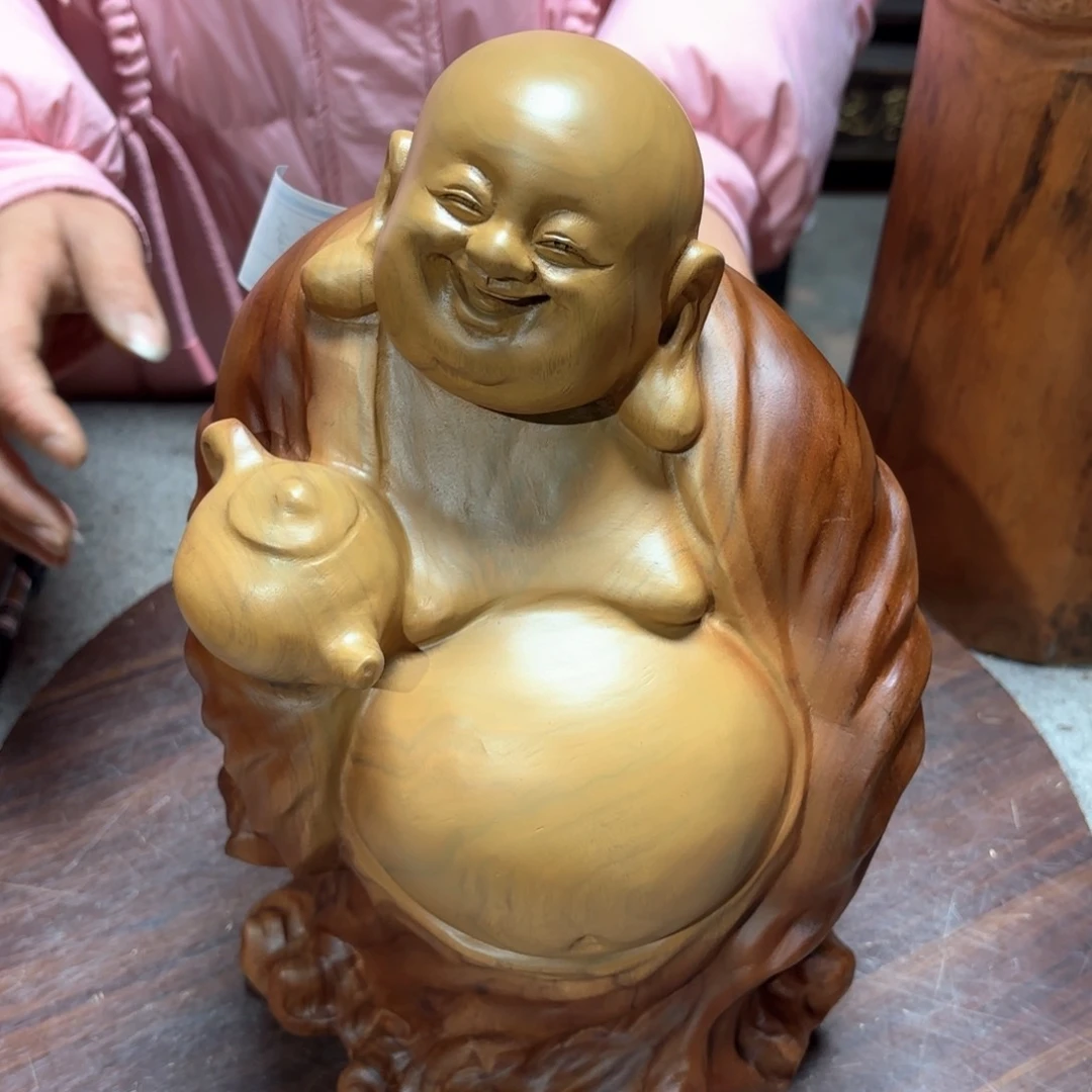 香樟木道****具茶壶弥勒佛