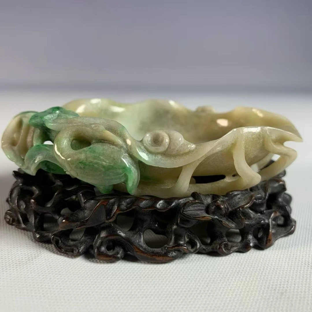 【程田文物】清代翡翠荷叶形水洗-250902-6