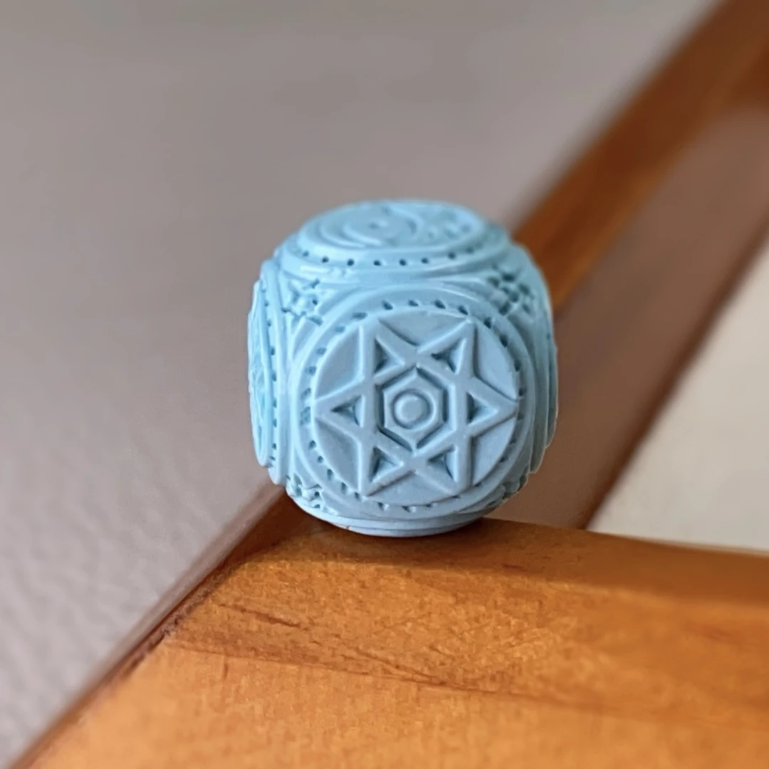 原矿绿松石六方珠雕刻六方手串顶珠配饰全品干净尺寸11.8mm