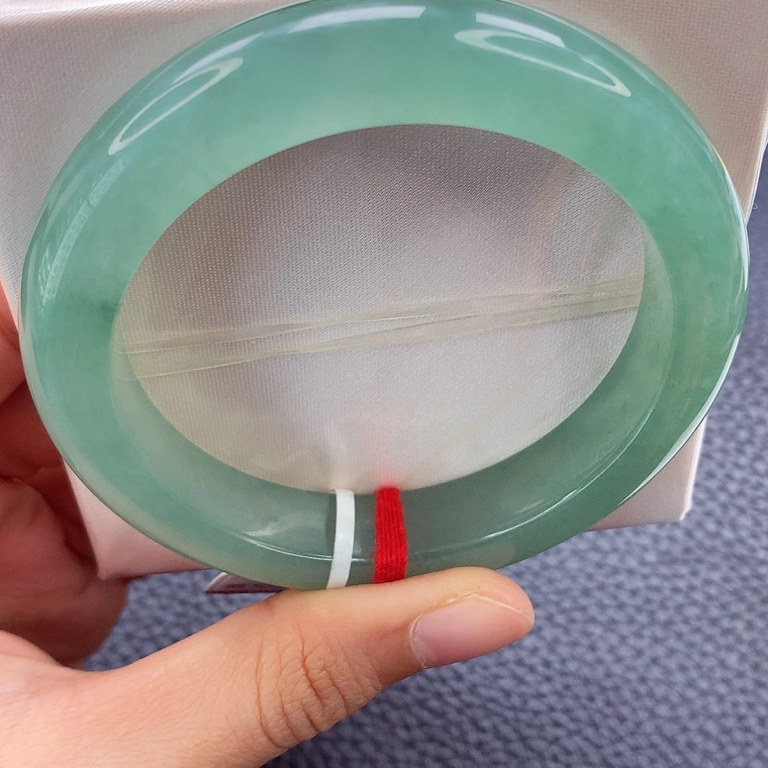 未镶嵌手镯翡翠53.8 绿光森林