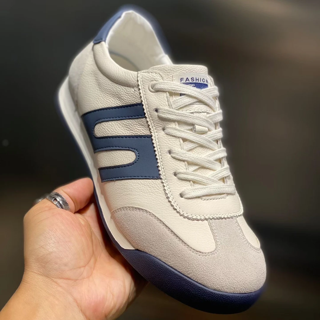 透气低帮耐磨车缝线时尚休闲鞋男士男款软底经典阿甘鞋