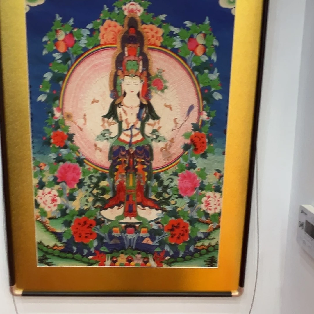 卷轴画古*洋 唐卡带框
