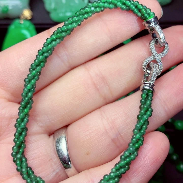 翡翠未镶嵌毛衣链