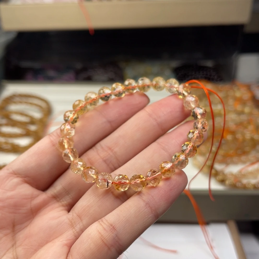 水晶手链未镶嵌黄水晶008