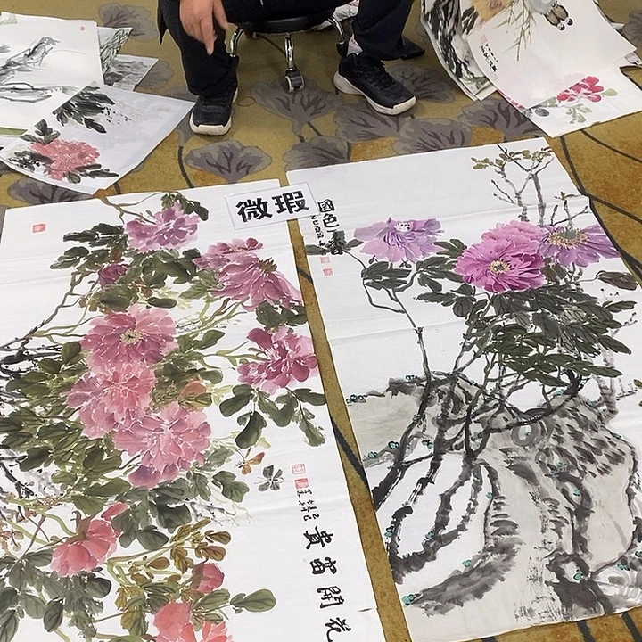 无***为国画放漏作品手绘画芯