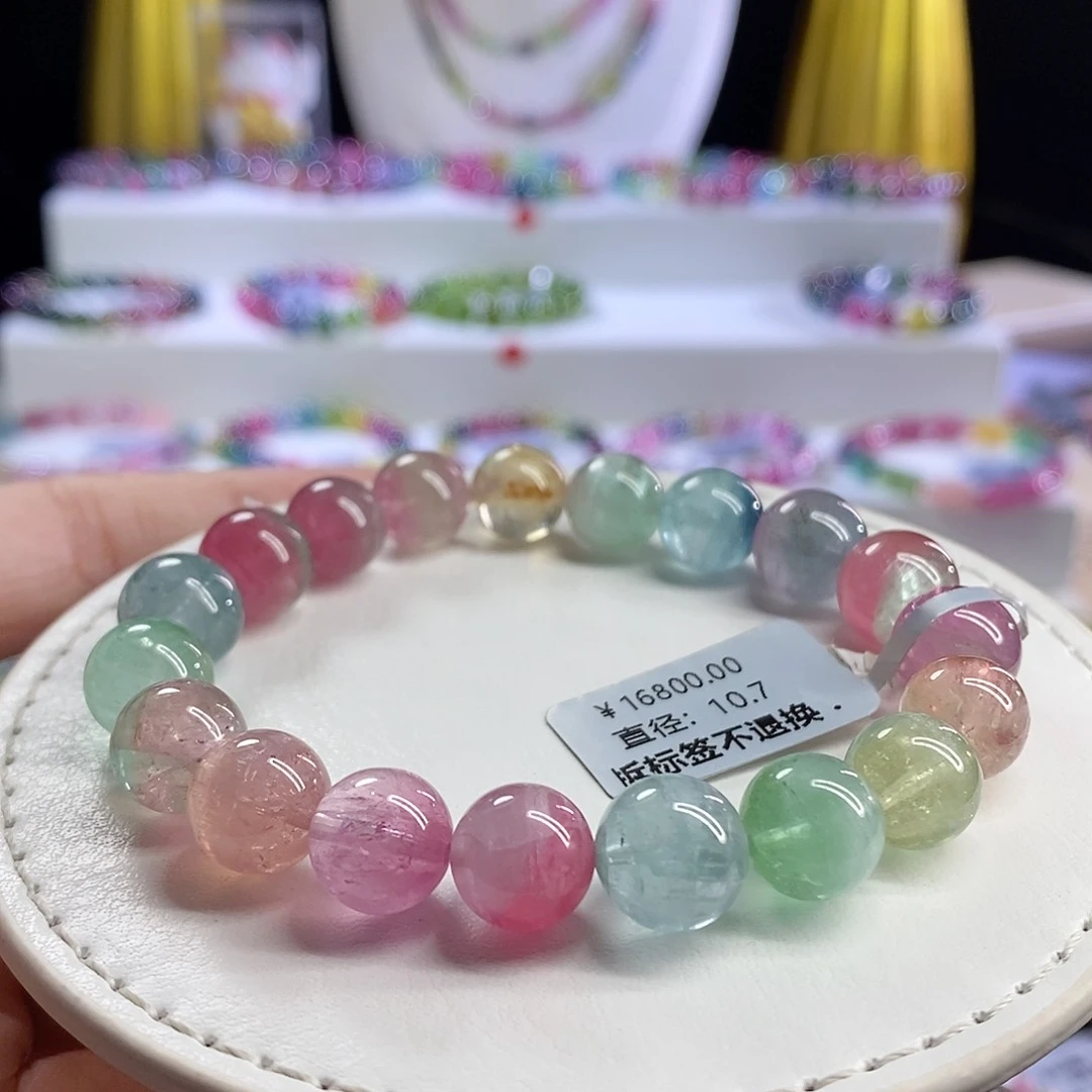 未镶嵌手链碧玺西瓜