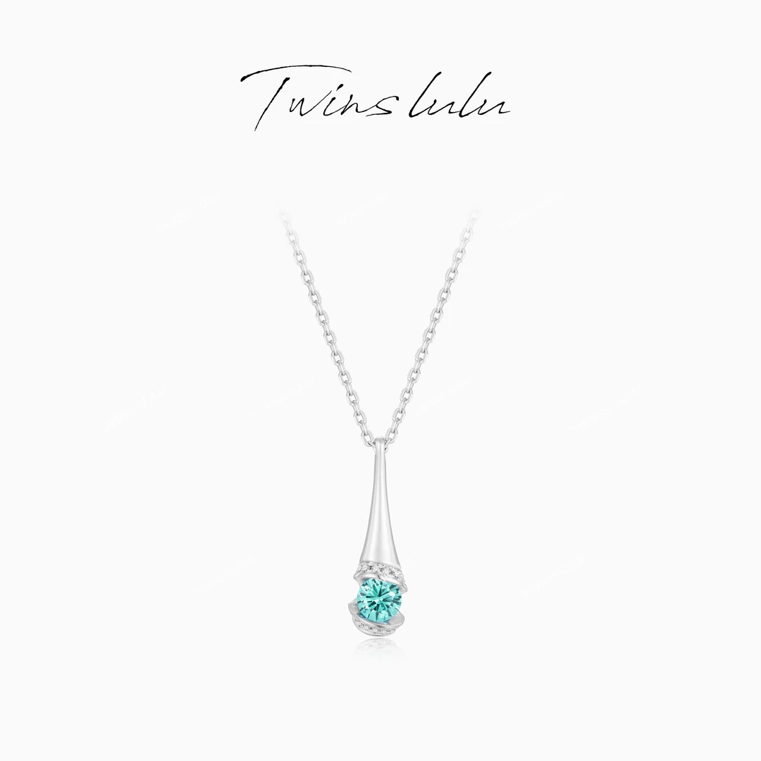 TWINS LULU 镀K金 小众精致气质时尚百搭水滴形项链TSJ8008