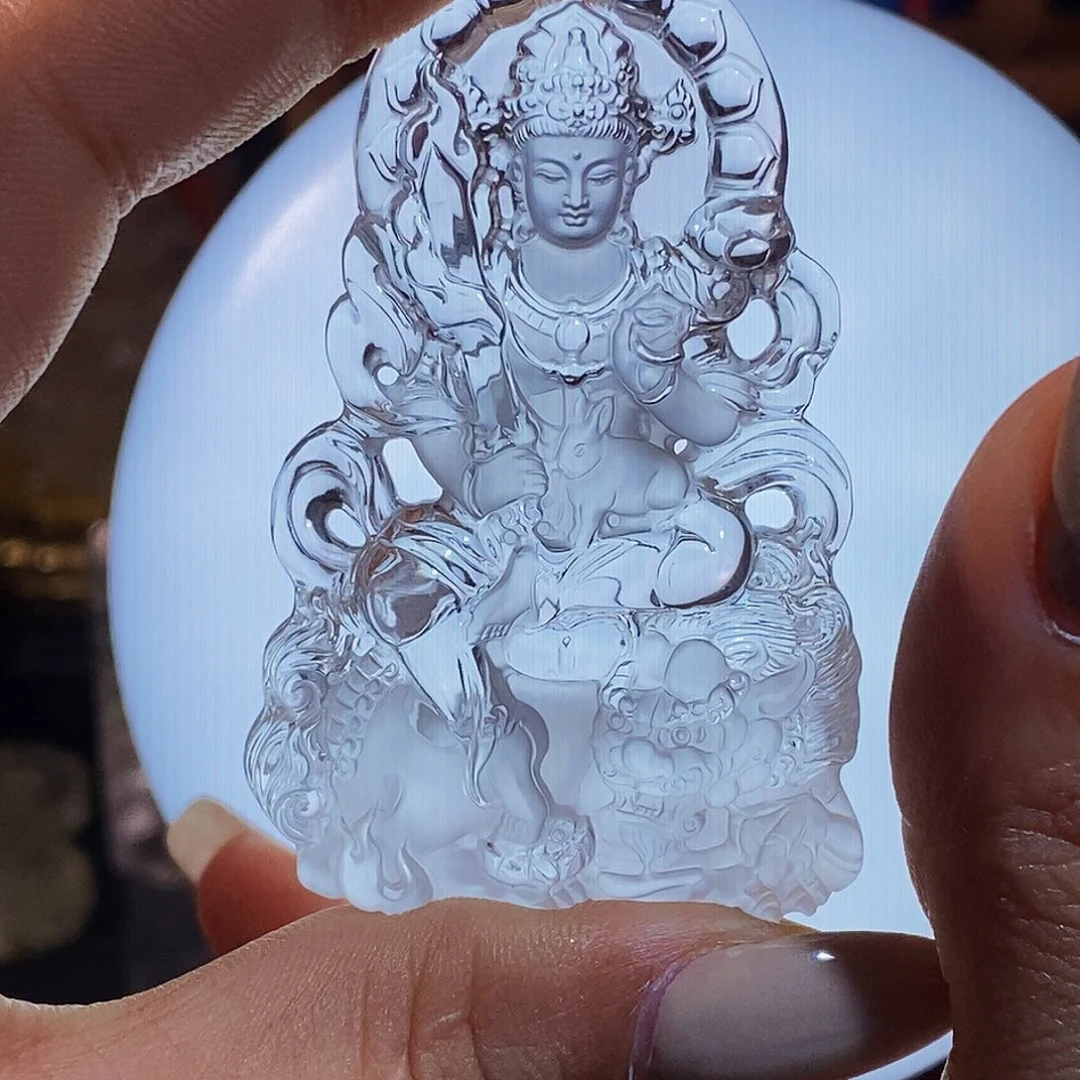 度***客水晶颈饰未镶嵌吊坠