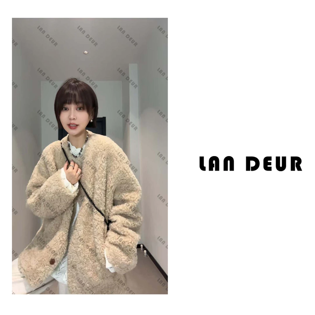 JIUJIU【轻都之旅】100羊毛外套百搭小众显瘦圆领