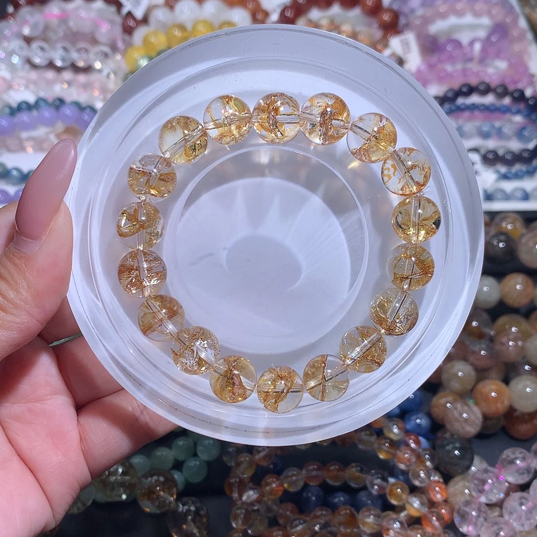 未镶嵌手链水晶金箔锦鲤胶花11咪