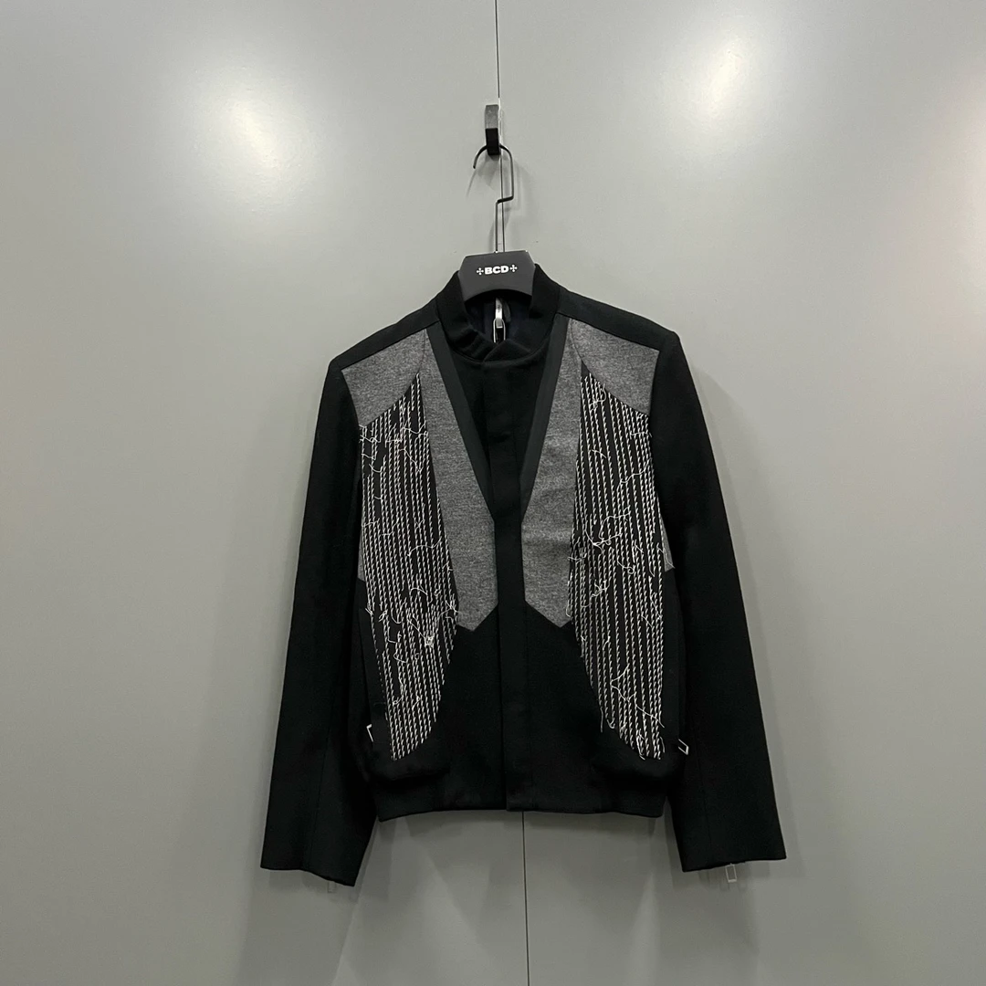 95新 DIOR/迪奥 y5 拼接流苏拉链外套 44码/012147