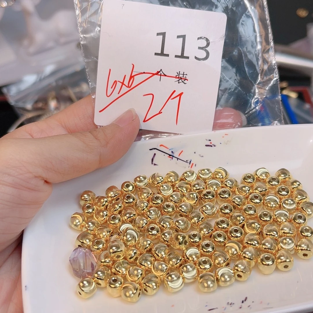 水晶珠宝半成品银S925镀金镶嵌113