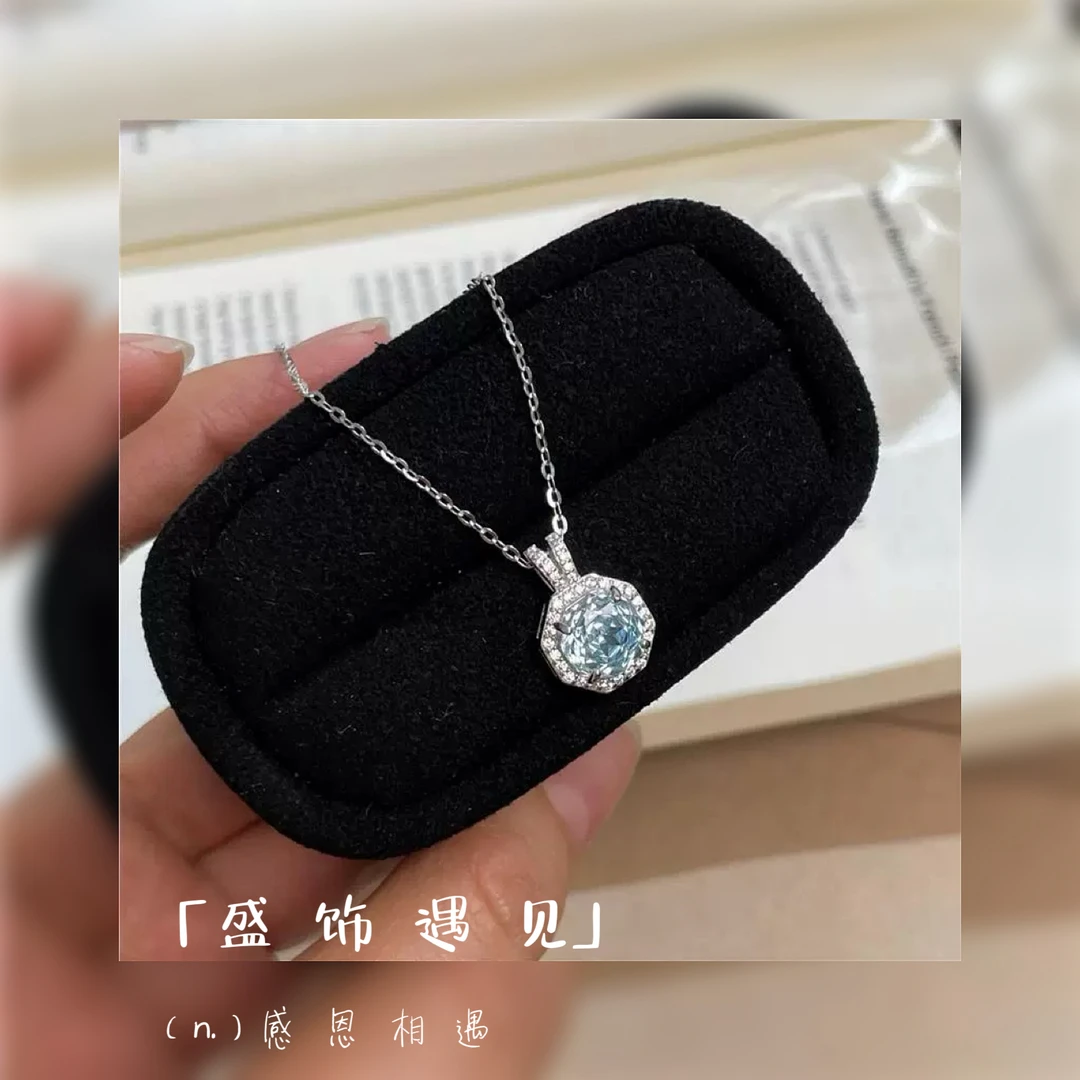坠链均925银 「玫瑰跌进星海」精致百搭项链