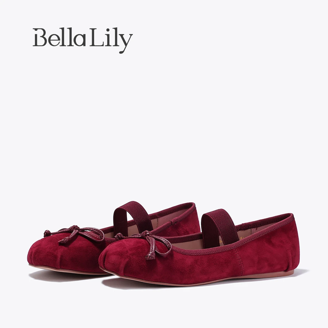 BellaLily2025秋季新款小众复古玛丽珍纯色时尚女鞋温柔羊皮鞋子