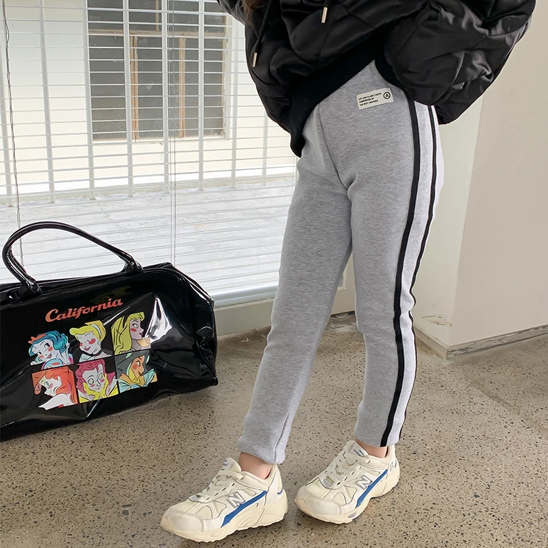 【22390HS】灰色加绒打底裤