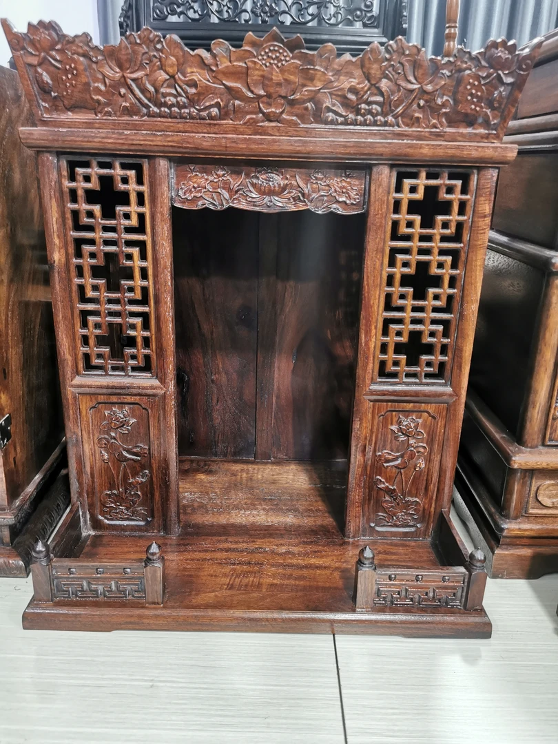 佛柜雕刻莲花供柜佛龛