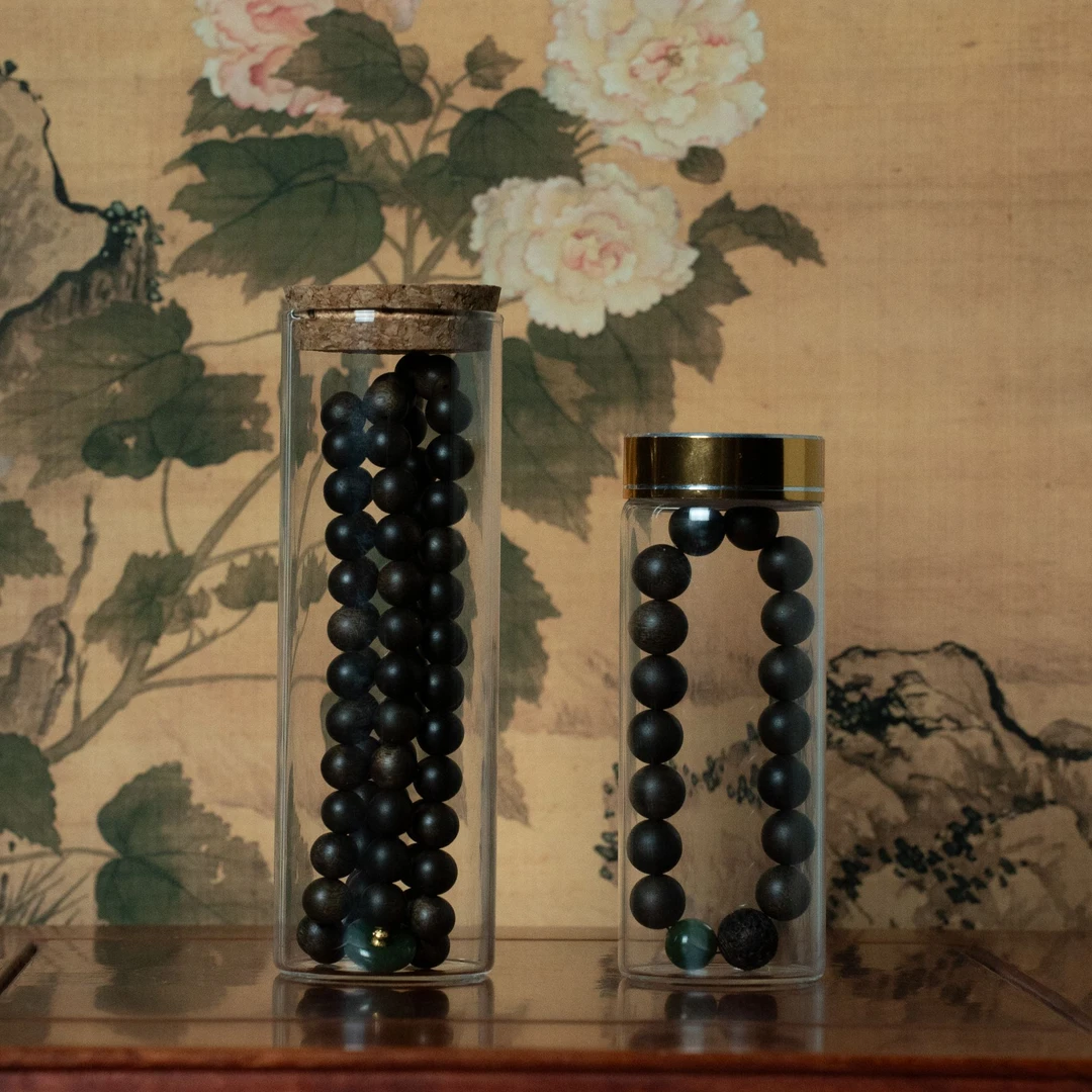 【沉水】越南芽庄帝W级紫奇楠玉化老料1.0多圈+1.2瘤疤单圈设计款