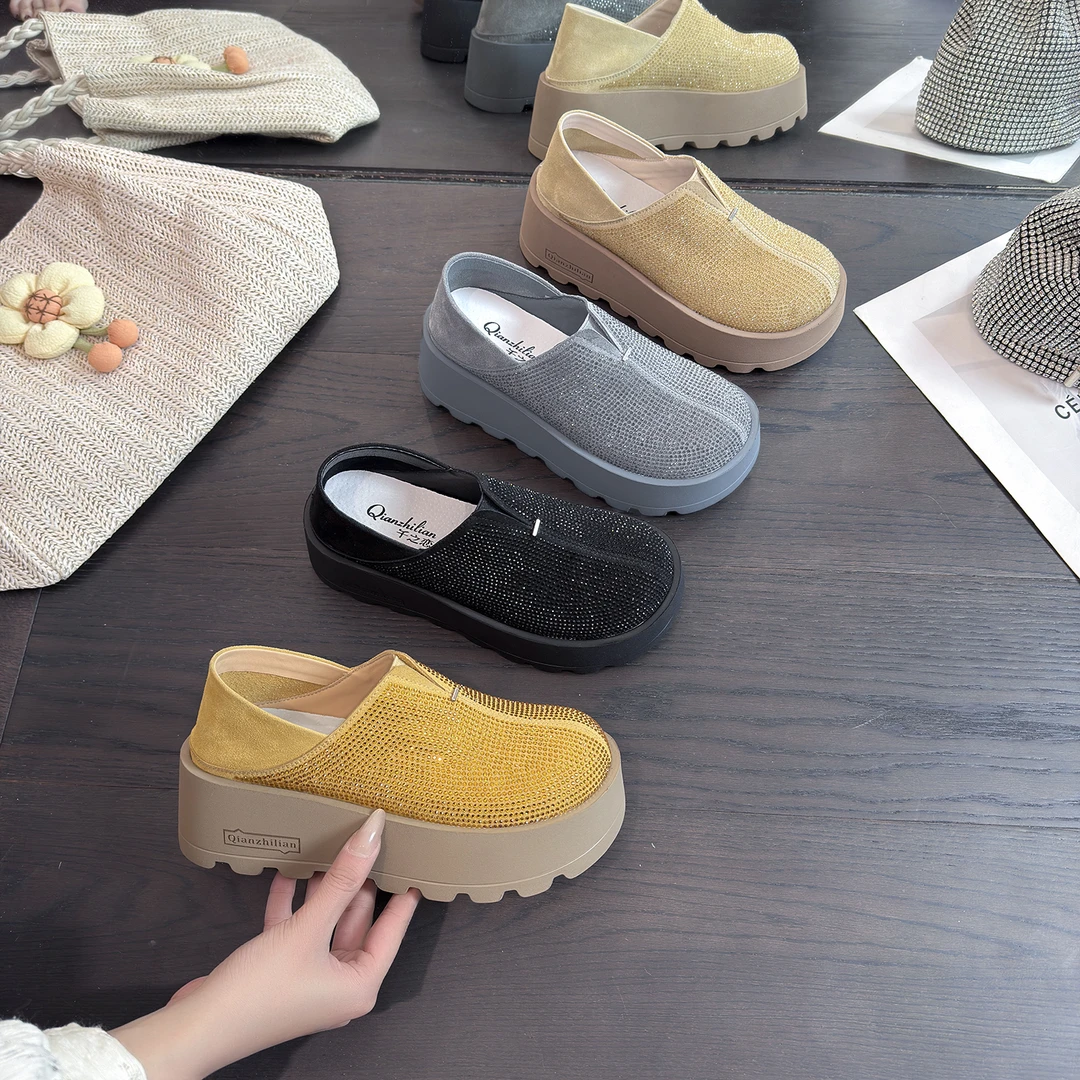 千之恋现货欧若风增高6CM2025春季新款休闲时尚百搭厚底女鞋5675