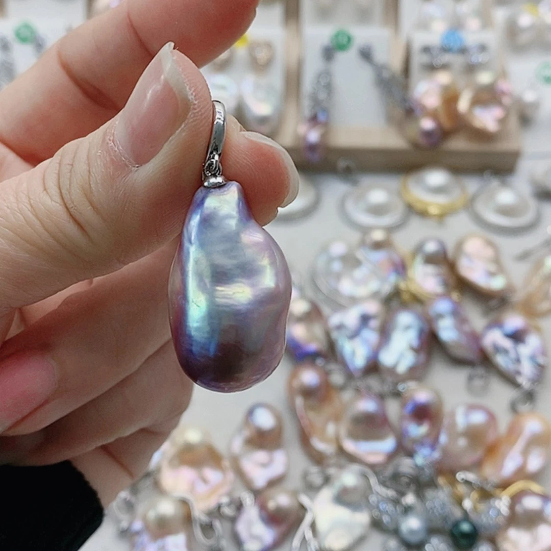 【闪购商品】淡水珍珠耳饰银S925镶嵌