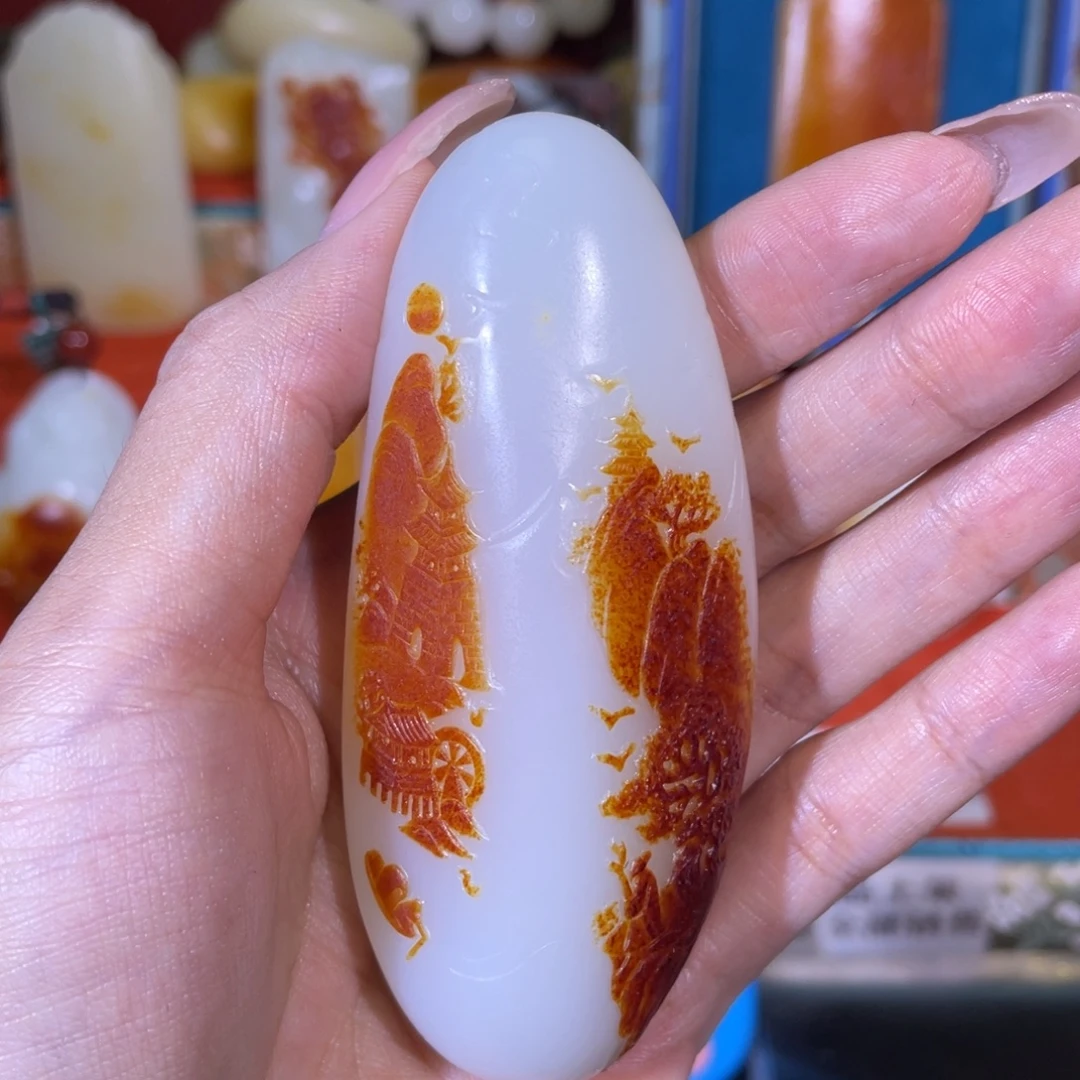 刚***醒和田玉未镶嵌把件