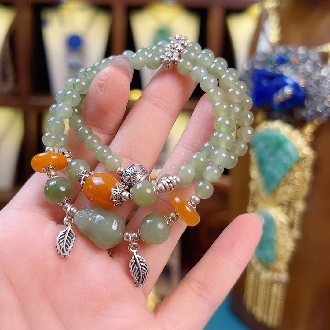 和田玉未镶嵌手链手链