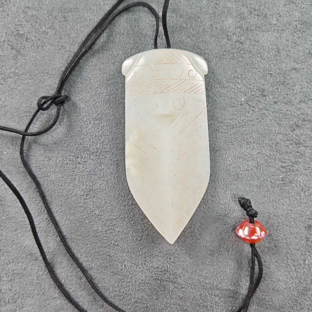 H034-白玉蝉挂件