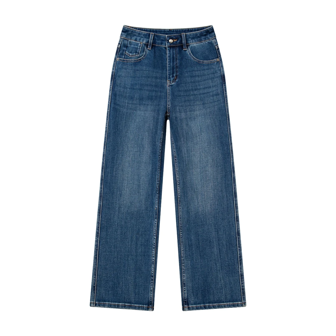 镇店之宝• 柏林蓝 • 高定设计大牌定制完美弹窄版直筒牛仔裤9901