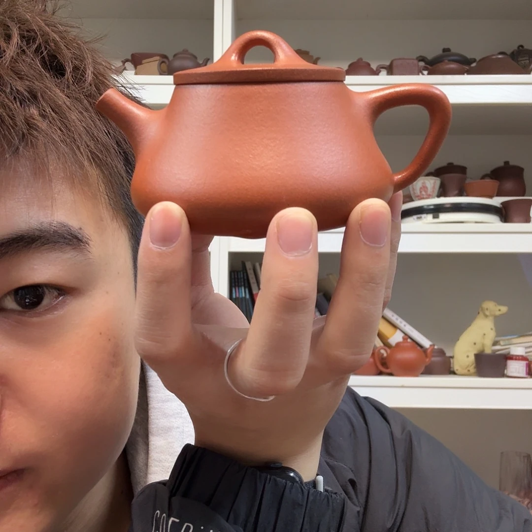 德***1大红泥纳底曲瓢180CC跳砂