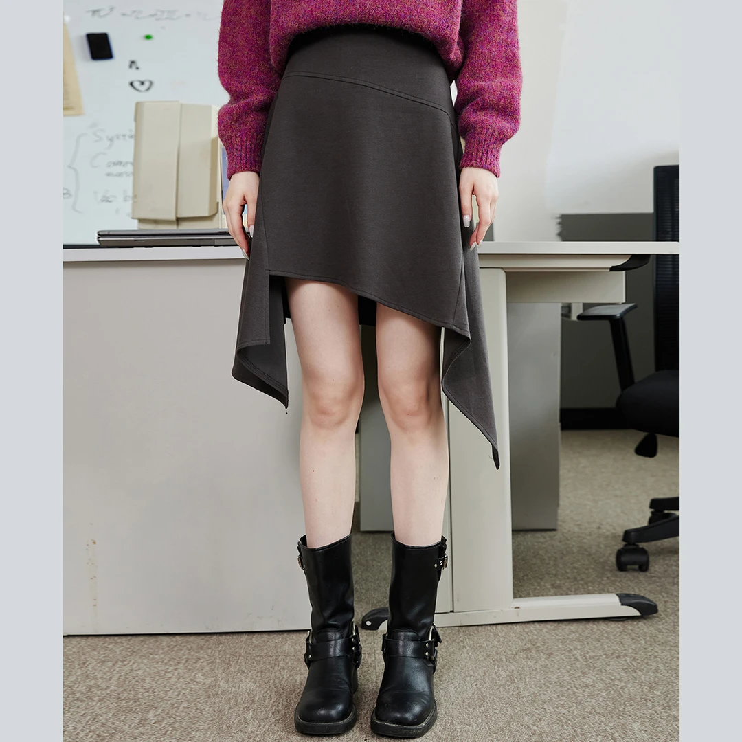 【圈圈大爷专属】高腰设计感不规则裙摆半身裙气质半截裙AEI3Q5C39