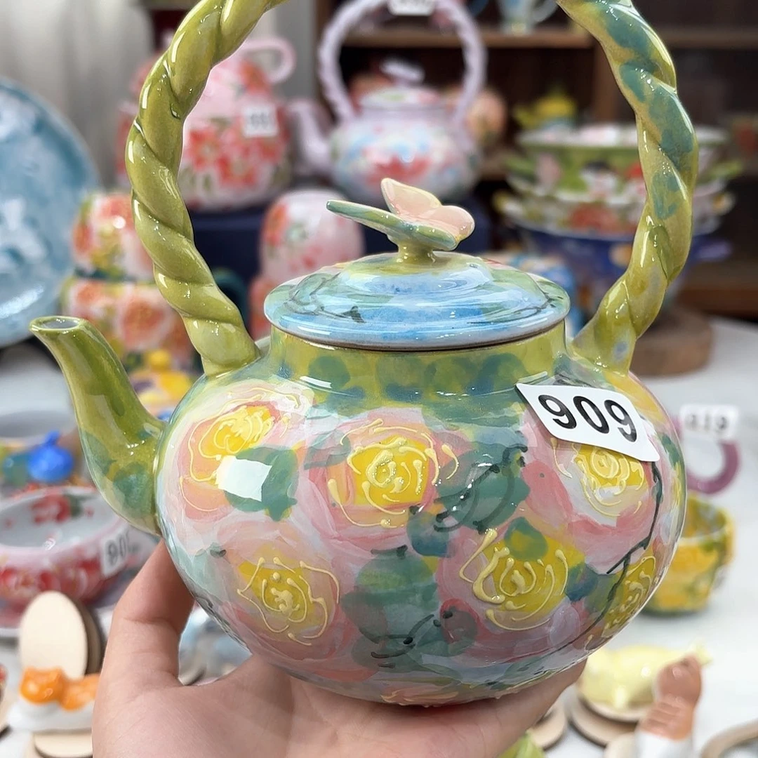 景德镇手绘高温釉下彩陶瓷茶具