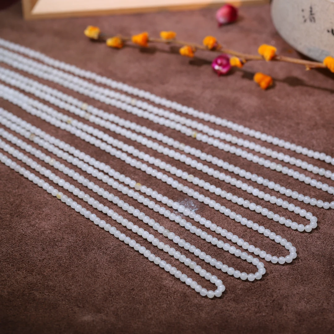 【汪氏精品 】和田玉精品z料4mm项链 WT 122601 多样性发其一