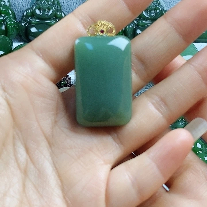 和田玉（碧玉）未镶嵌吊坠(不含链)