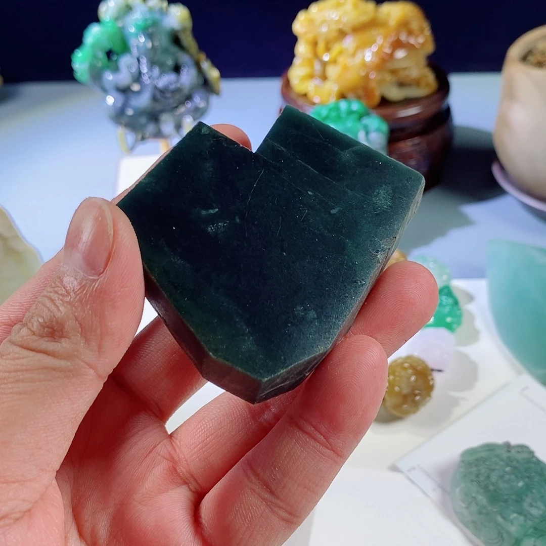 散珠翡翠缅甸天然翡翠老蓝水