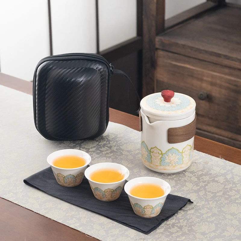 当代 宝相花旅行茶具（春风日夏）-156