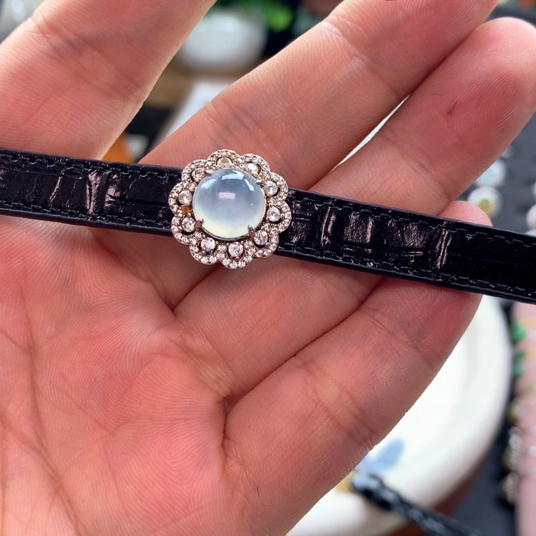 颈饰银S925镶嵌翡翠澈*