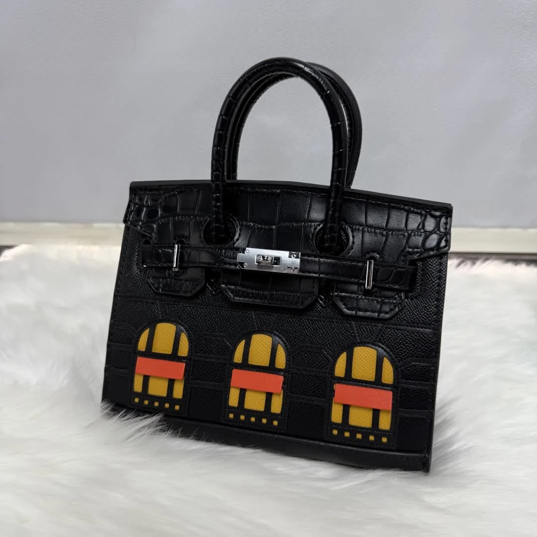 大麦定制单肩包（DM2052黑黄）