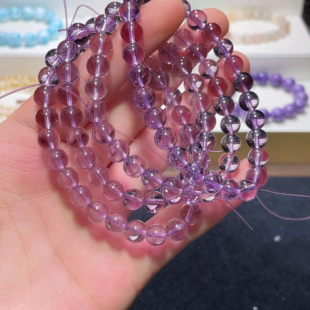 水晶手链未镶嵌玻利维亚紫水晶8+多样子任发其一