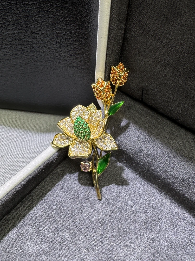 合金胸针 【玫瑰庄园】简约百搭精致优雅高档春夏时尚胸针7024