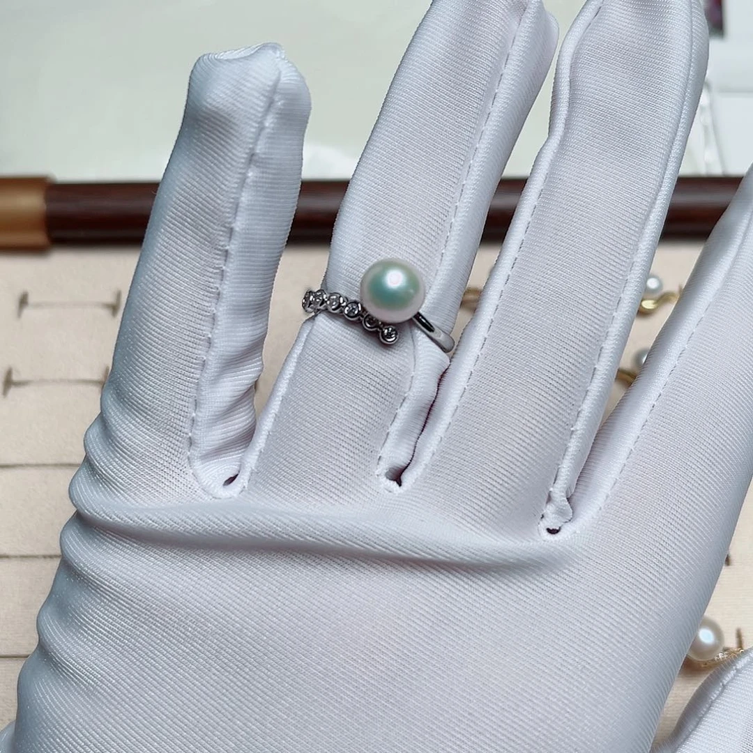 淡水珍珠银S925镶嵌手绳