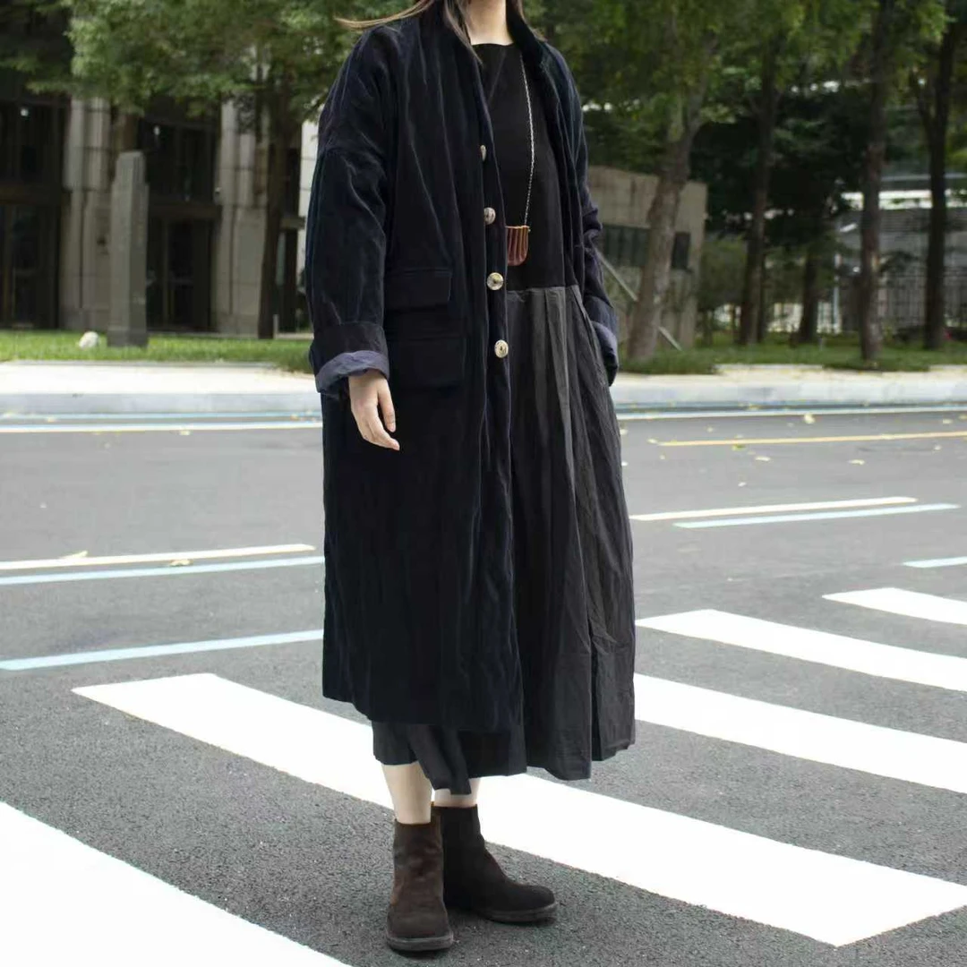 设计师款 金属丝丝绒 斜纹褶皱肌理感大衣长外套