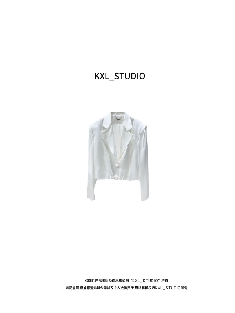 KXL-夏日山茶花缎面上衣8187